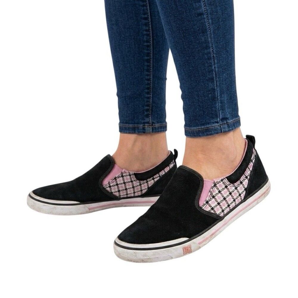 DC Shoes Slip On Tennis Shoes Women Sz 10 L Skate Skater Skater Grunge Gothic